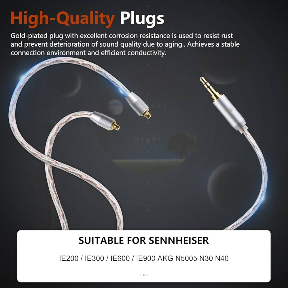 Amazon.com: okcsc IE300 to 3.5MM Upgraded Replacement Cable